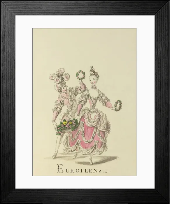 Framed Print : Europeens (Europeans) - example illustration of a ballet character Framed Print : Europeens (Europeans) - example illustration of a ballet character