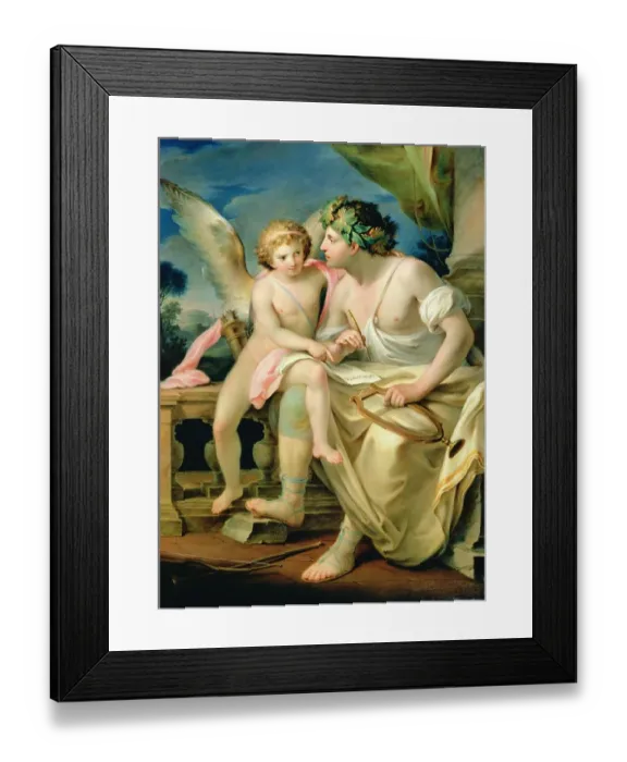 Framed Print : Poet's Inspiration, 1785 (oil on canvas) by Mariano Rossi Framed Print : Poet's Inspiration, 1785 (oil on canvas) by Mariano Rossi