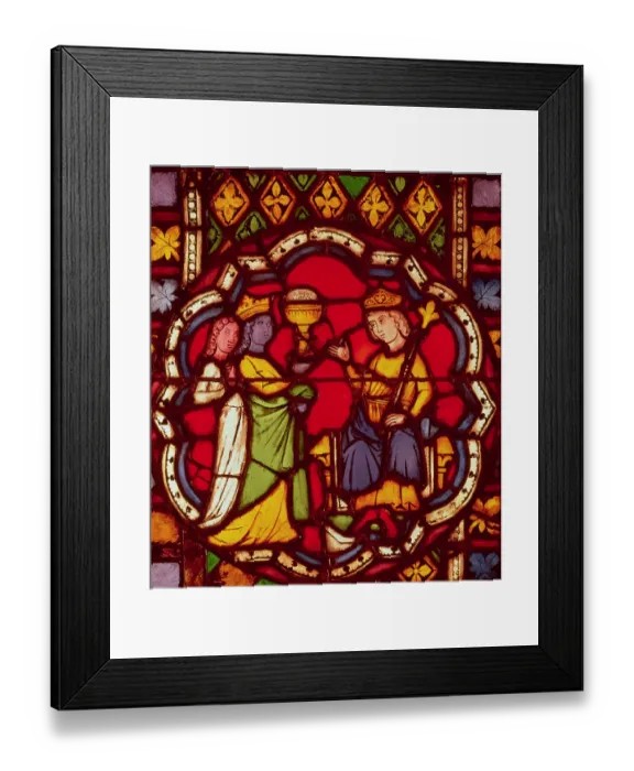 Framed Print : King Solomon and the Queen of Sheba Stained Glass Framed Print : King Solomon and the Queen of Sheba Stained Glass