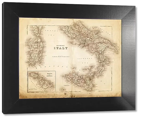 map of italy 1855