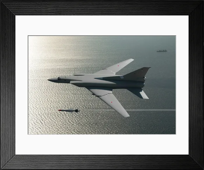 Framed Print : Russian Air Force Tupolev Tu-22M3 Backfire launching a Kh-22 Cruise Missile Framed Print : Russian Air Force Tupolev Tu-22M3 Backfire launching a Kh-22 Cruise Missile