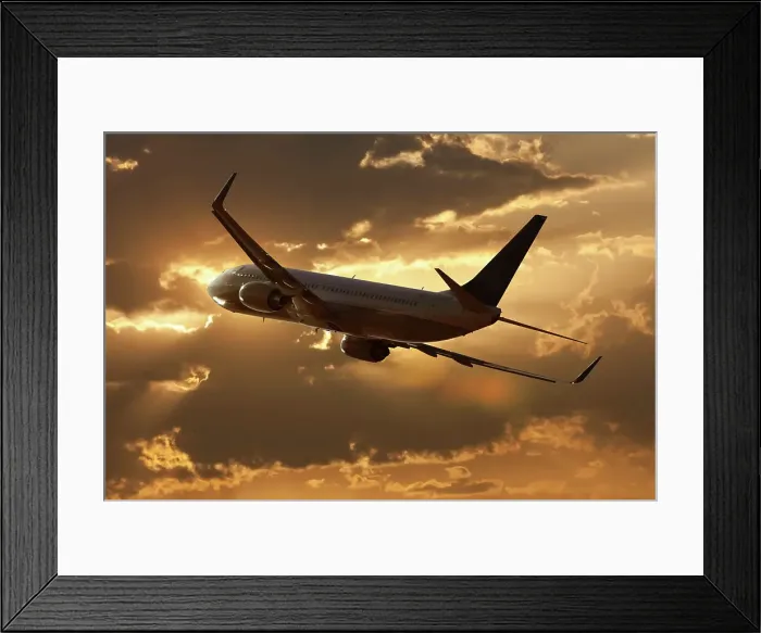Framed Print : Boeing 737-400 Takeoff Framed Print : Boeing 737-400 Takeoff