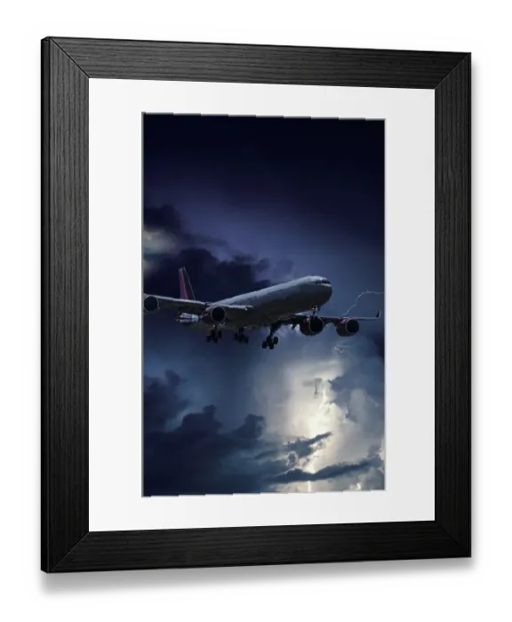 Framed Print : Airbus A340 Landing Framed Print : Airbus A340 Landing