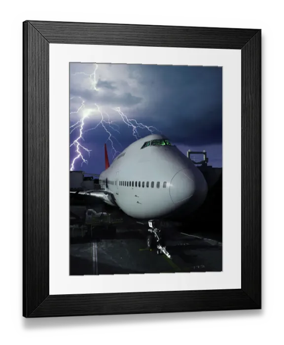Framed Print : Boeing 747-200 at the gate Framed Print : Boeing 747-200 at the gate