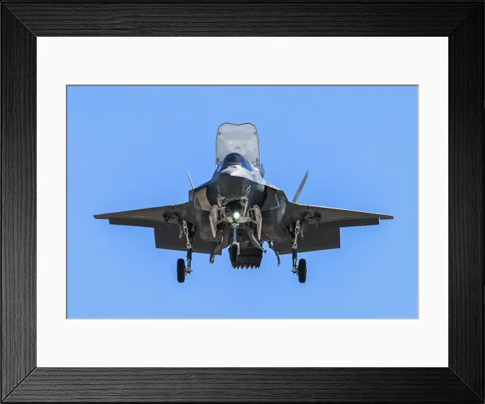 Framed Print : Head-on view of a U. S. Marine Corps Lockheed Martin F-35B Lightning II in vertical flight mode Framed Print : Head-on view of a U. S. Marine Corps Lockheed Martin F-35B Lightning II in vertical flight mode