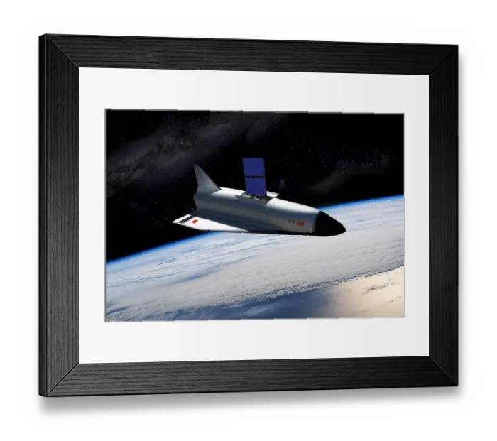 Framed Print : The proposed People's Republic of China (PRC) Shenlong (Divine Dragon) autonomous spaceplane in Earth Orbit Framed Print : The proposed People's Republic of China (PRC) Shenlong (Divine Dragon) autonomous spaceplane in Earth Orbit