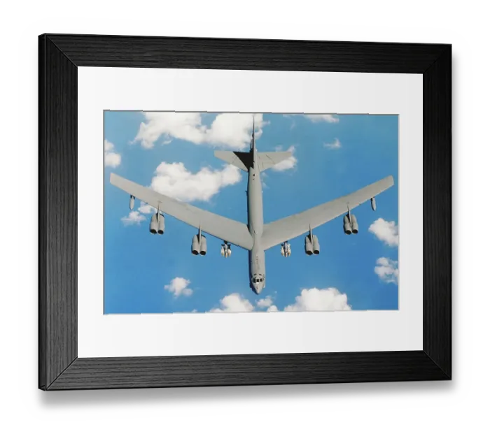 Framed Print : Boeing B52H Stratofortress plane in flight Framed Print : Boeing B52H Stratofortress plane in flight