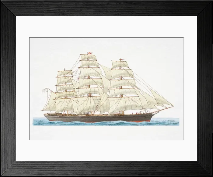 Framed Print : 19th century clipper ship at sea Framed Print : 19th century clipper ship at sea
