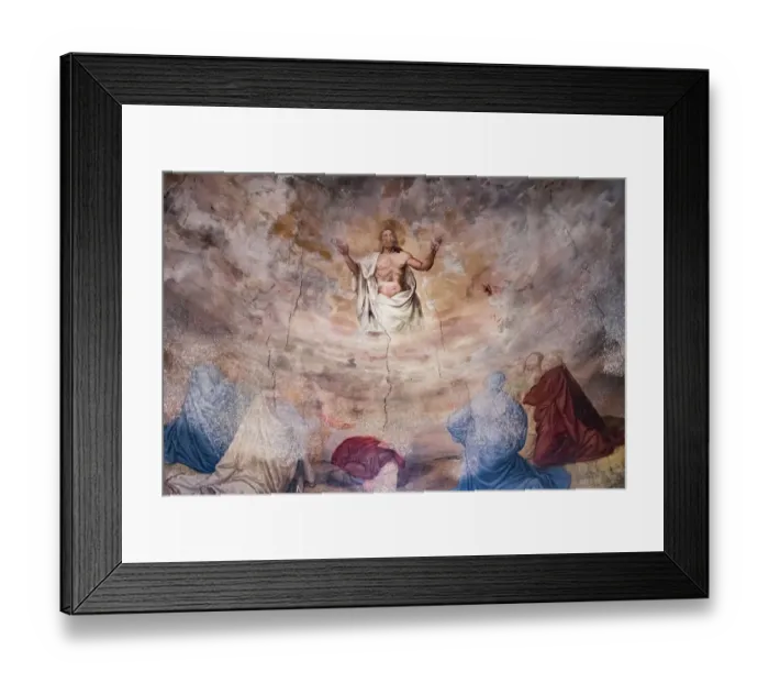 Framed Print : Fresco of the Ceiling in the Church of Saint Jacques le Majeur (12th century), in the town of Villefranche d'Allier, Allier, France Framed Print : Fresco of the Ceiling in the Church of Saint Jacques le Majeur (12th century), in the town of Villefranche d'Allier, Allier, France