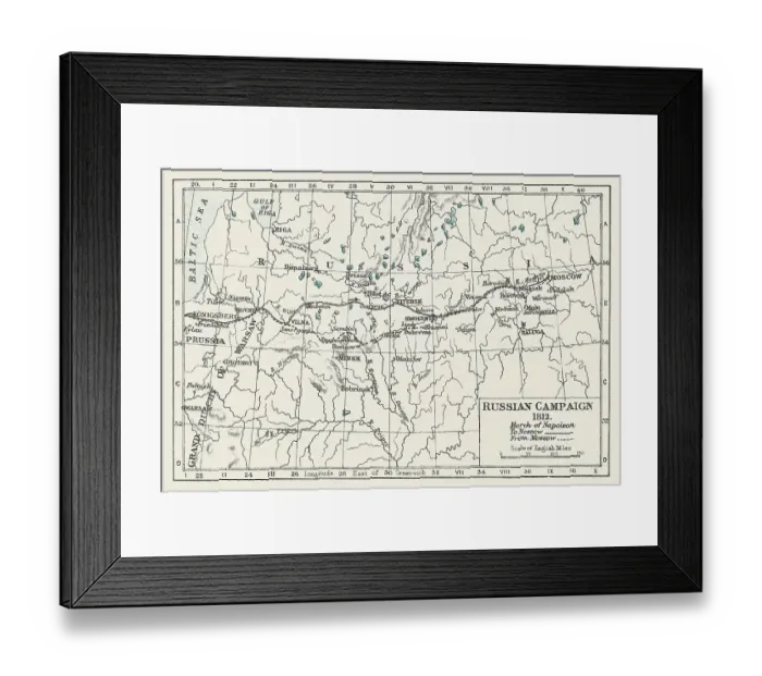 Framed Print : Old engraved illustration of Russian Campaign (1812), French occupation of Moscow, March of Napoleon to Moscow Framed Print : Old engraved illustration of Russian Campaign (1812), French occupation of Moscow, March of Napoleon to Moscow