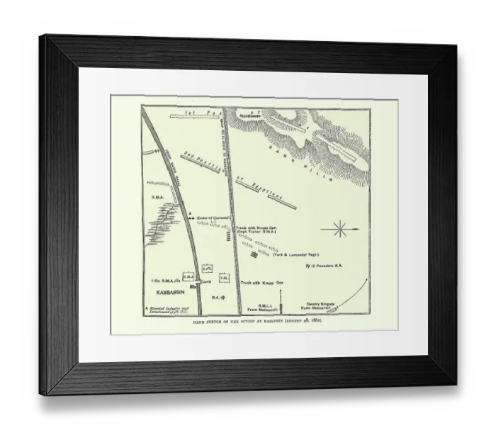 Framed Print : Plan of the Battle of Kassassin Lock, Anglo-Egyptian War Framed Print : Plan of the Battle of Kassassin Lock, Anglo-Egyptian War