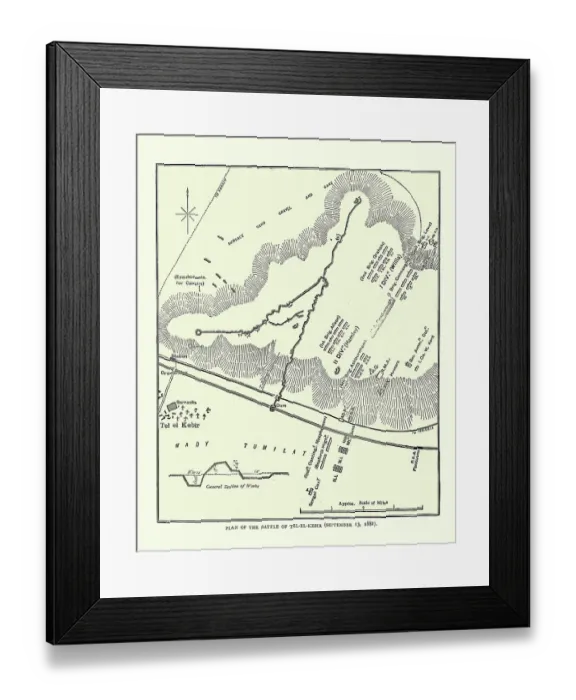Framed Print : Plan of the Battle of Tell El Kebir, Anglo-Egyptian War Framed Print : Plan of the Battle of Tell El Kebir, Anglo-Egyptian War