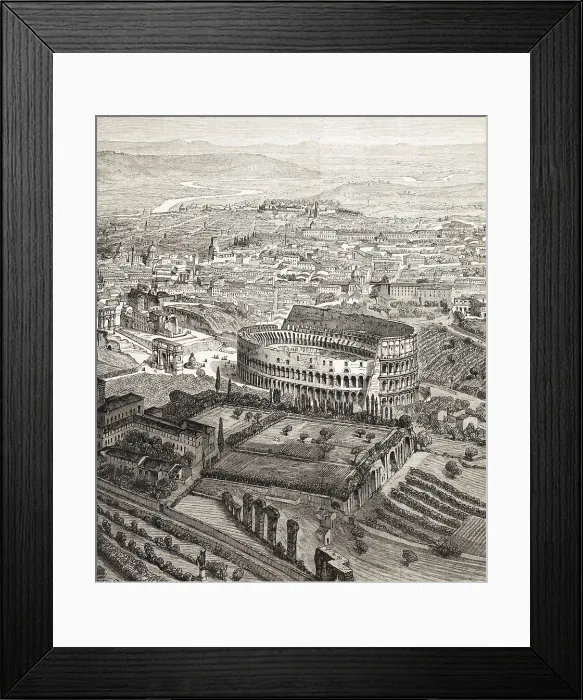 Framed Print : The Colosseum in Rome Italy 1859 Framed Print : The Colosseum in Rome Italy 1859