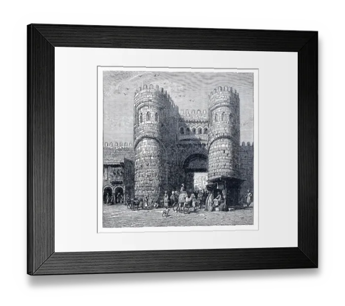 Framed Print : Cairo gate Bab al-Futuh 1882