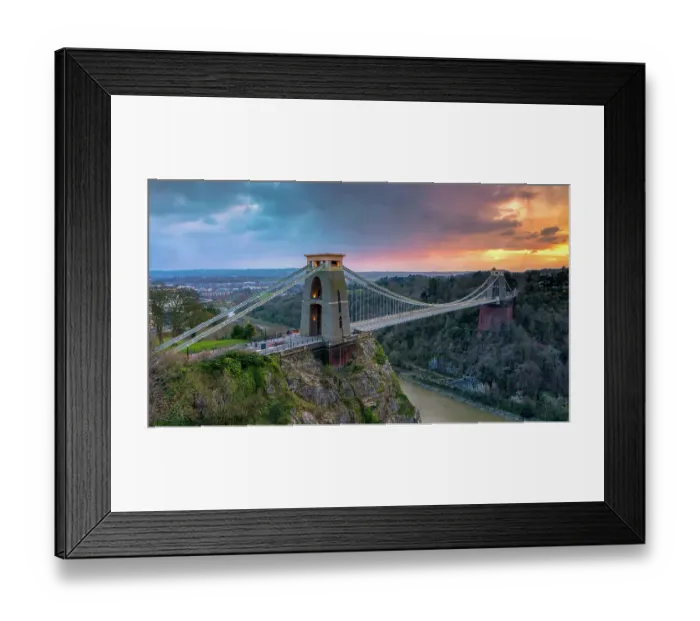 Framed Print : Clifton Suspension Bridge Classic View Framed Print : Clifton Suspension Bridge Classic View