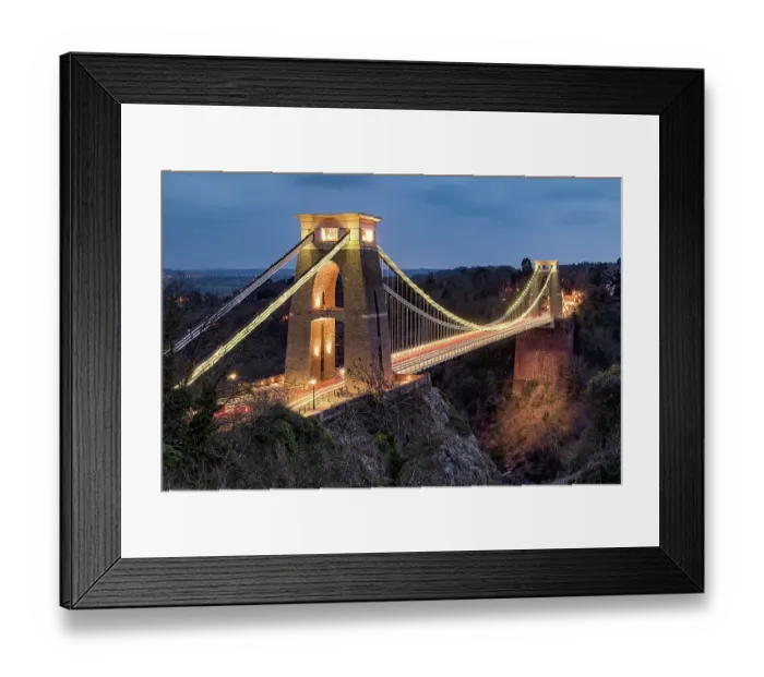 Framed Print : Clifton Suspension Bridge Sunset View Framed Print : Clifton Suspension Bridge Sunset View