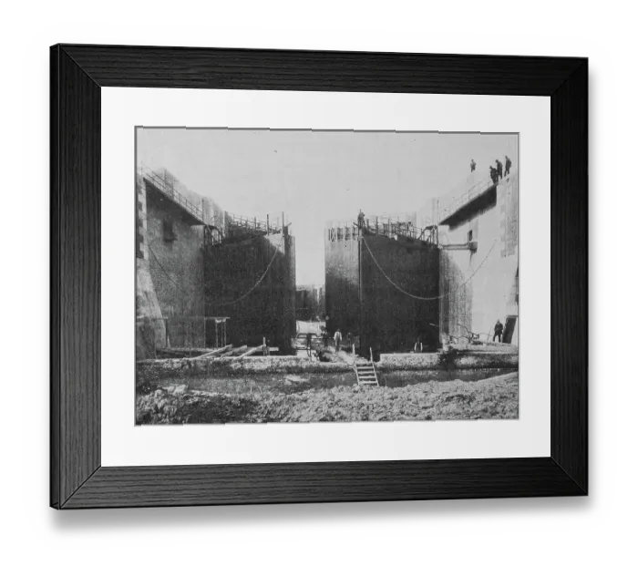 Framed Print : Baltic Canal Gate Construction Framed Print : Baltic Canal Gate Construction