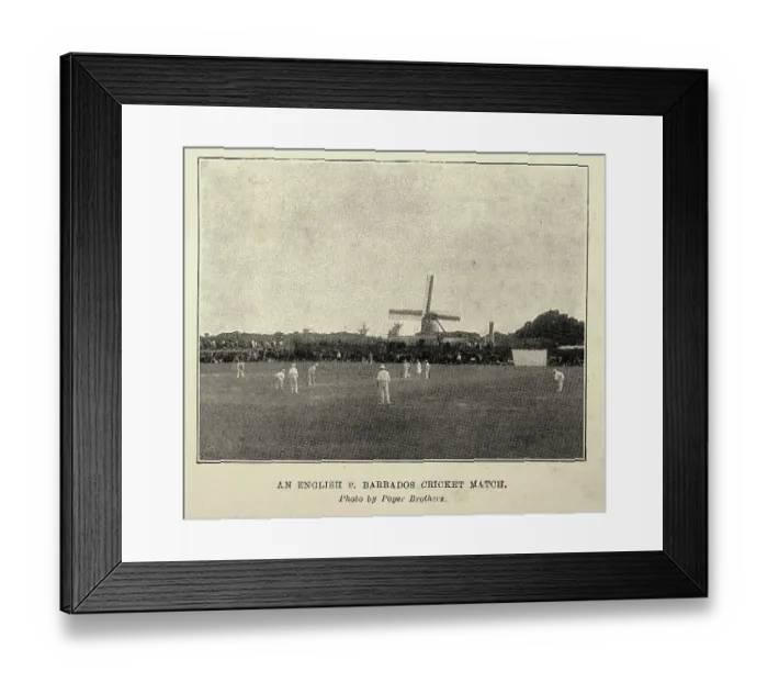 Framed Print : English vs Barbados Cricket Match, 1897, History of Victorian sports, vintage photograph Framed Print : English vs Barbados Cricket Match, 1897, History of Victorian sports, vintage photograph