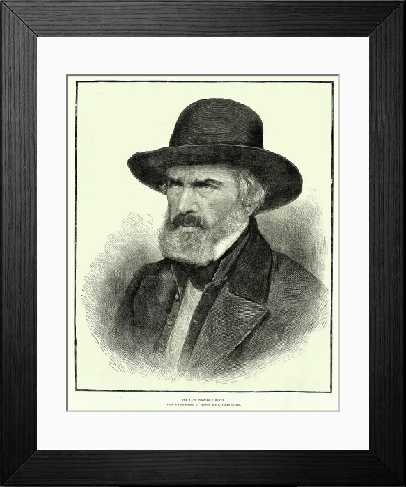 Framed Print : Thomas Carlyle was a British essayist, historian, and philosopher, A leading writer of the Victorian er Framed Print : Thomas Carlyle was a British essayist, historian, and philosopher, A leading writer of the Victorian er