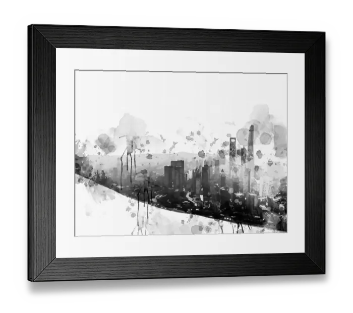 Framed Print : Aerial view of modern Shanghai skyline in the morning Framed Print : Aerial view of modern Shanghai skyline in the morning