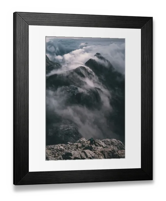 Framed Print : Climbing on via ferrata in the Julian Alps Framed Print : Climbing on via ferrata in the Julian Alps
