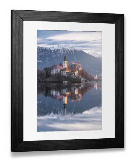 Framed Print : Beautiful Lake Bled in morning time, Slovenia Framed Print : Beautiful Lake Bled in morning time, Slovenia