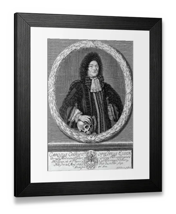 Framed Print : Karl Christopher Elsen (1649-1690), physicist in Nuremberg and Kulmbach, Germany, Historical, digitally restored reproduction from a 19th century original Framed Print : Karl Christopher Elsen (1649-1690), physicist in Nuremberg and Kulmbach, Germany, Historical, digitally restored reproduction from a 19th century original