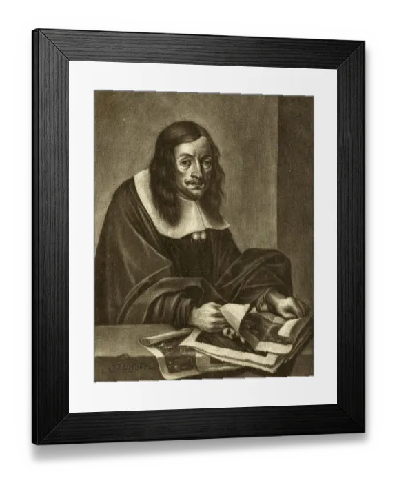 Framed Print : Andreas Paul Beer, bookseller in Nuremberg, 1672, Germany, Historical, digitally restored reproduction from a 19th century original