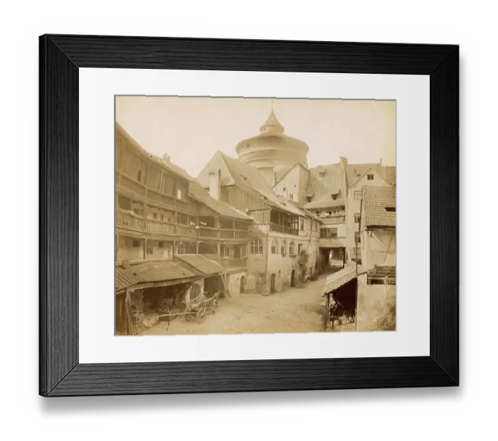 Framed Print : Street Scene at the City Wall with View to the Castle, c. 1890, Nuremberg, Bavaria, Germany, Historic, digitally restored reproduction from a 19th century original Framed Print : Street Scene at the City Wall with View to the Castle, c. 1890, Nuremberg, Bavaria, Germany, Historic, digitally restored reproduction from a 19th century original