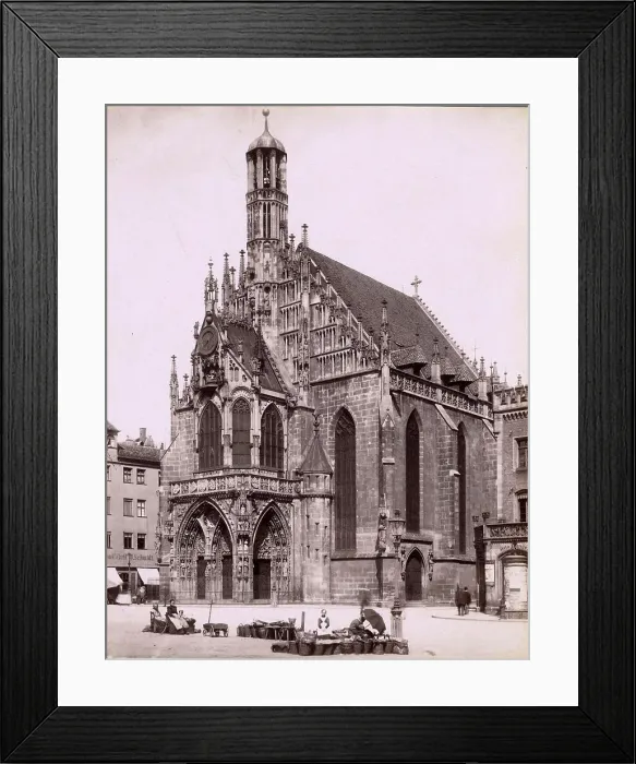 Framed Print : Friedenskirche, Roman Catholic Church of Our Lady, on the Main Market Square in Nuremberg, c. 1890, Bavaria, Germany, Historic, digitally restored reproduction from a 19th century original Framed Print : Friedenskirche, Roman Catholic Church of Our Lady, on the Main Market Square in Nuremberg, c. 1890, Bavaria, Germany, Historic, digitally restored reproduction from a 19th century original