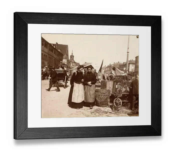 Framed Print : Two Women at a Market, Nuremberg, ca 1870, Bavaria, Germany, Historic, digitally restored reproduction from a 19th century original Framed Print : Two Women at a Market, Nuremberg, ca 1870, Bavaria, Germany, Historic, digitally restored reproduction from a 19th century original