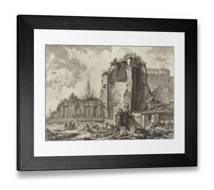 Framed Print : Ancient Rome, View of the Ruins of Two Triclinia, Dining Halls that Belonged to Nero's Golden House, Actually the Temple of Venus and Rome, 1770, Italy, Historic, digitally restored reproduction from an original of the period Framed Print : Ancient Rome, View of the Ruins of Two Triclinia, Dining Halls that Belonged to Nero's Golden House, Actually the Temple of Venus and Rome, 1770, Italy, Historic, digitally restored reproduction from an original of the period