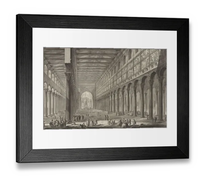 Framed Print : Ancient Rome, Interior View of the Church of Saint Paul Outside the Walls, San Paolo fuori le mura, one of the Papal Basilicas of Rome, 1770, Italy, Historic, digitally restored reproduction from an original of the period Framed Print : Ancient Rome, Interior View of the Church of Saint Paul Outside the Walls, San Paolo fuori le mura, one of the Papal Basilicas of Rome, 1770, Italy, Historic, digitally restored reproduction from an original of the period