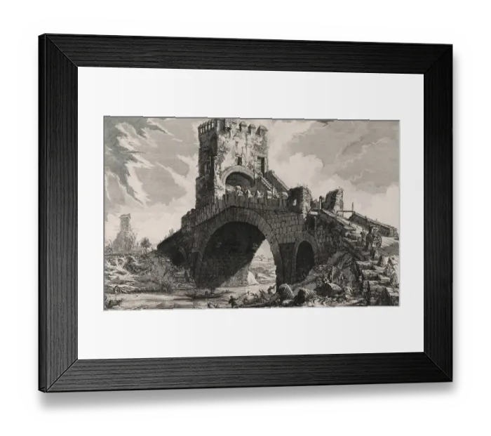 Framed Print : Ancient Rome, the Ponte Salario, called Ponte Salaro in the Middle Ages, is a road bridge over the Aniene whose origins date back to Roman times, 1770, Italy, Historic, digitally restored reproduction from an original of the period Framed Print : Ancient Rome, the Ponte Salario, called Ponte Salaro in the Middle Ages, is a road bridge over the Aniene whose origins date back to Roman times, 1770, Italy, Historic, digitally restored reproduction from an original of the period