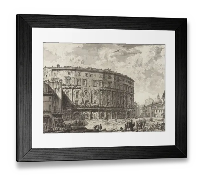 Framed Print : Ancient Rome, Marcellus Theatre was a theatre in ancient Rome that still exists today in the form of a residential building, 1770, Italy, Historic, digitally restored reproduction from an original of the period Framed Print : Ancient Rome, Marcellus Theatre was a theatre in ancient Rome that still exists today in the form of a residential building, 1770, Italy, Historic, digitally restored reproduction from an original of the period