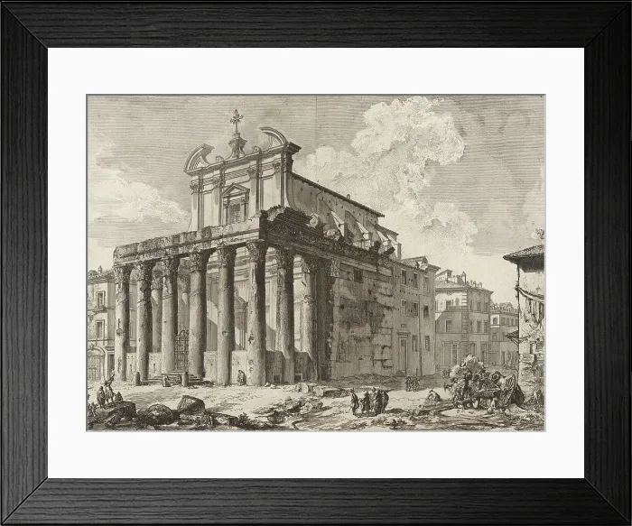 Framed Print : Ancient Rome, Temple of Antoninus Pius and Faustina on the northern edge of the Roman Forum, Historical, 1770, Italy, digitally restored reproduction from an original of the period Framed Print : Ancient Rome, Temple of Antoninus Pius and Faustina on the northern edge of the Roman Forum, Historical, 1770, Italy, digitally restored reproduction from an original of the period