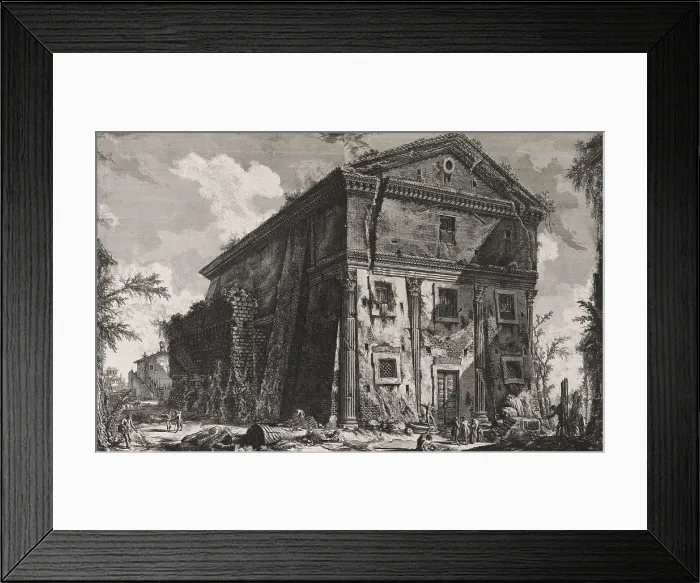 Framed Print : Ancient Rome, Tempio di Bacco, View to the Temple of Bacchus, today's Church of San Urbano, two miles from Rome behind the Porta San Sebastiano, 1778, Italy, Historic, digitally restored reproduction from an original of the period Framed Print : Ancient Rome, Tempio di Bacco, View to the Temple of Bacchus, today's Church of San Urbano, two miles from Rome behind the Porta San Sebastiano, 1778, Italy, Historic, digitally restored reproduction from an original of the period