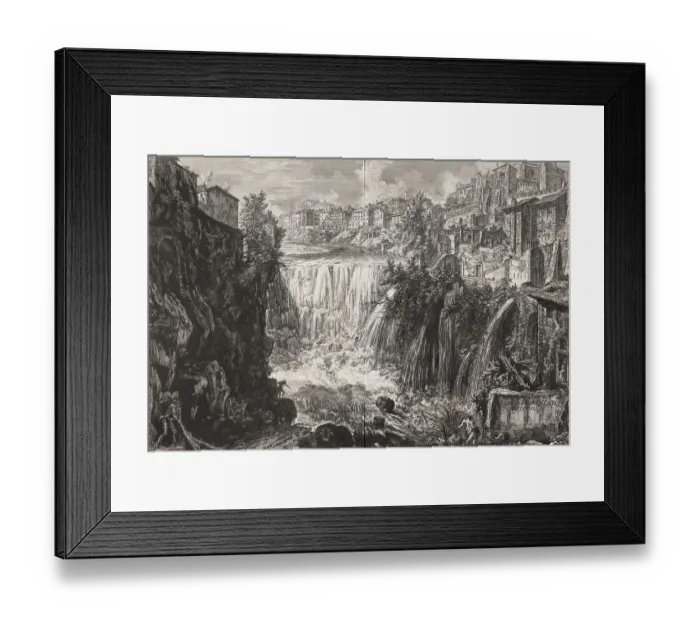 Framed Print : Ancient Rome, Cascata di Tivoli, Waterfall of Tivoli, 1760, Italy, Historic, digitally restored reproduction from an original of the period Framed Print : Ancient Rome, Cascata di Tivoli, Waterfall of Tivoli, 1760, Italy, Historic, digitally restored reproduction from an original of the period