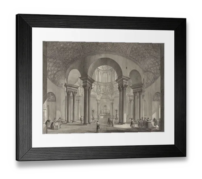 Framed Print : Ancient Rome, View of the interior of the tomb of St Constantia built by Constantine the Great, which was mistakenly called the Temple of Bacchus and is now the church of the same saint, 1760, Italy, Historic, digitally restored reproduction from an Framed Print : Ancient Rome, View of the interior of the tomb of St Constantia built by Constantine the Great, which was mistakenly called the Temple of Bacchus and is now the church of the same saint, 1760, Italy, Historic, digitally restored reproduction from an