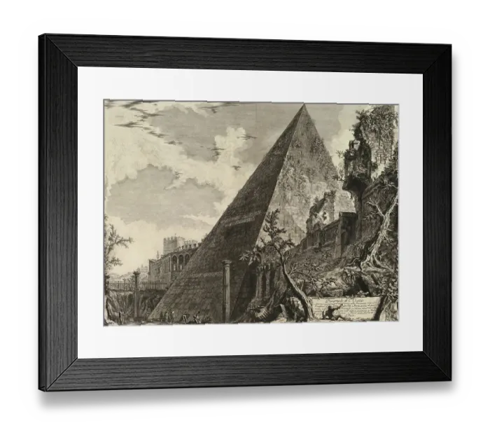 Framed Print : Ancient Italy, The Pyramid of Gaius Cestius, Rome, 1760, Italy, Historic, digitally restored reproduction from an original of the period Framed Print : Ancient Italy, The Pyramid of Gaius Cestius, Rome, 1760, Italy, Historic, digitally restored reproduction from an original of the period