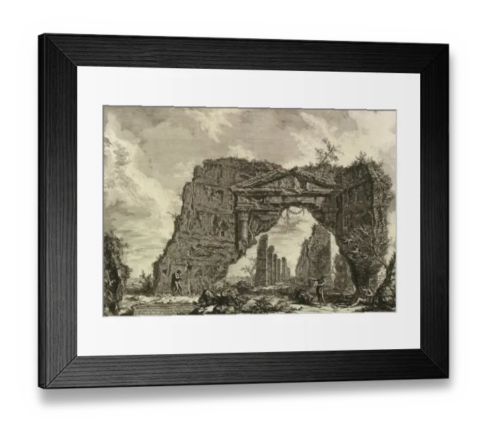Framed Print : Ancient Italy, Remains of a covered portico or cryptoportiucus in a villa of Domitian, five miles outside Rome on the road to Frascati, 1760, Italy, Historical, digitally restored reproduction from an original of the period Framed Print : Ancient Italy, Remains of a covered portico or cryptoportiucus in a villa of Domitian, five miles outside Rome on the road to Frascati, 1760, Italy, Historical, digitally restored reproduction from an original of the period