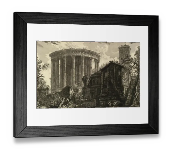 Framed Print : Ancient Italy, View of the Temple of the Sibyl in Tivoli, Rome, 1720, Italy, Historical, digitally restored reproduction from an original of the period Framed Print : Ancient Italy, View of the Temple of the Sibyl in Tivoli, Rome, 1720, Italy, Historical, digitally restored reproduction from an original of the period