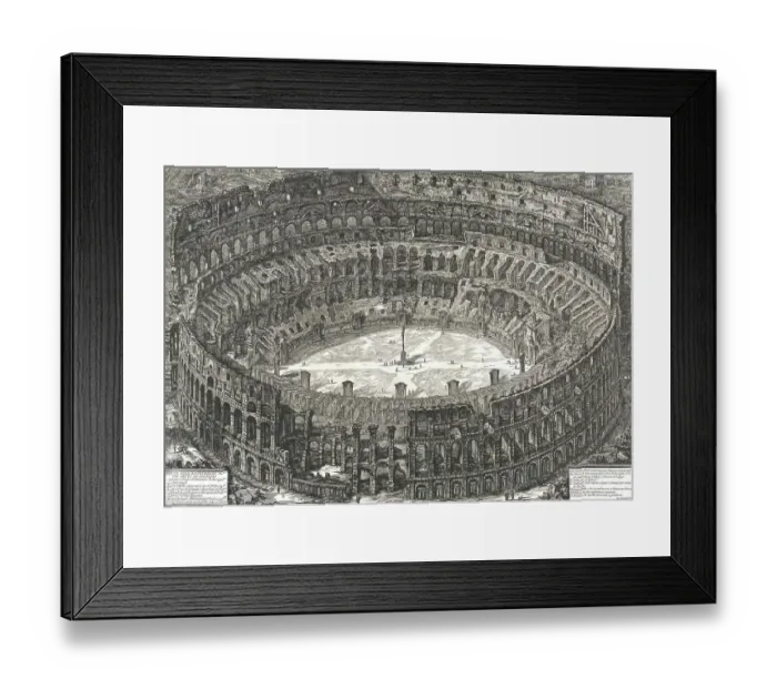 Framed Print : Ancient Rome, View of the Flavian Amphitheatre, known as the Colosseum, 1720, Italy, Historical, digitally restored reproduction from an original of the period Framed Print : Ancient Rome, View of the Flavian Amphitheatre, known as the Colosseum, 1720, Italy, Historical, digitally restored reproduction from an original of the period