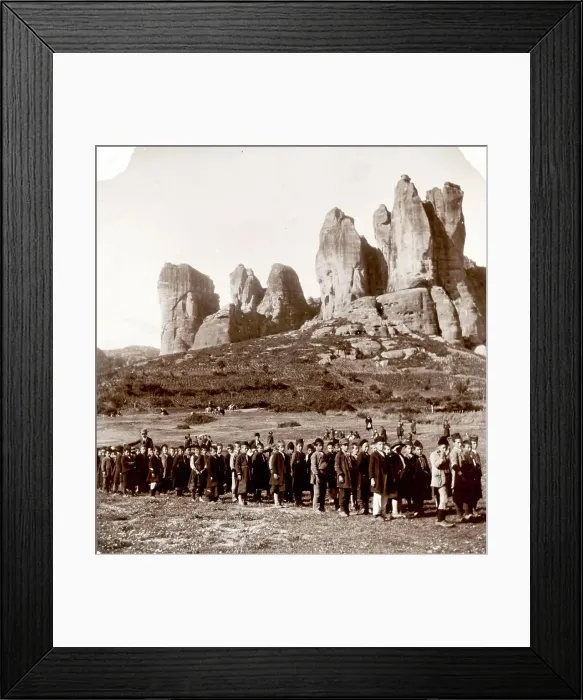 Framed Print : Drill, obedience, school trip, schoolboys drill in Kalabakas, Kastraki region, 1890, Greece, Historical, digitally restored reproduction from a 19th century original Framed Print : Drill, obedience, school trip, schoolboys drill in Kalabakas, Kastraki region, 1890, Greece, Historical, digitally restored reproduction from a 19th century original