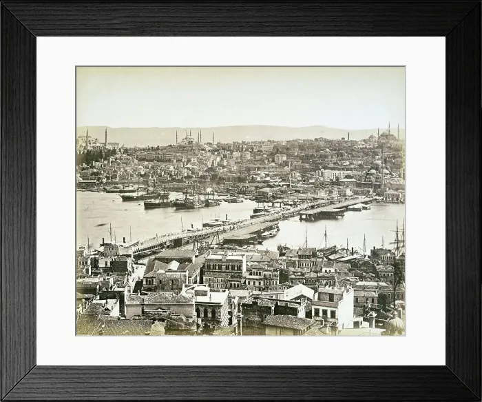 Framed Print : Stamboul, Golden Horn and Galata, Constantinople, today Istanbul, 1870, Turkey, Historical, digitally restored reproduction from a 19th century original Framed Print : Stamboul, Golden Horn and Galata, Constantinople, today Istanbul, 1870, Turkey, Historical, digitally restored reproduction from a 19th century original