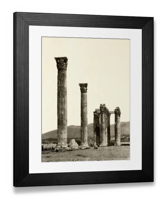 Framed Print : Temple of Jupiter, Athens, c. 1880, Greece, Historical, digitally restored reproduction from a 19th century original Framed Print : Temple of Jupiter, Athens, c. 1880, Greece, Historical, digitally restored reproduction from a 19th century original