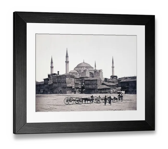 Framed Print : Constantinople, Hagia Sophia or St. Sophia Church, 1867, Istanbul, Turkey, Historic, digitally restored reproduction from a 19th century original Framed Print : Constantinople, Hagia Sophia or St. Sophia Church, 1867, Istanbul, Turkey, Historic, digitally restored reproduction from a 19th century original