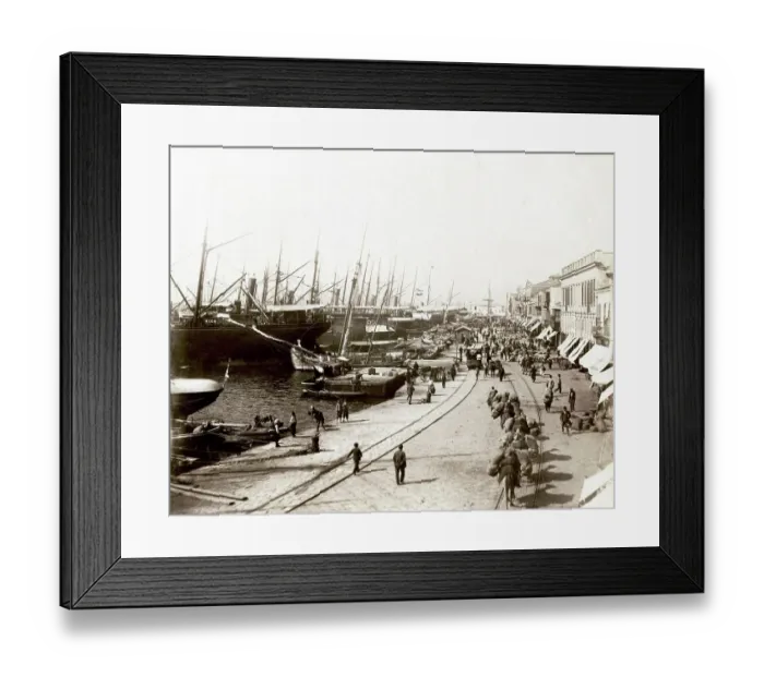 Framed Print : Smyrna, today's Izmir, the gate and quays, 1870, Turkey, Historical, digitally restored reproduction from a 19th century original Framed Print : Smyrna, today's Izmir, the gate and quays, 1870, Turkey, Historical, digitally restored reproduction from a 19th century original