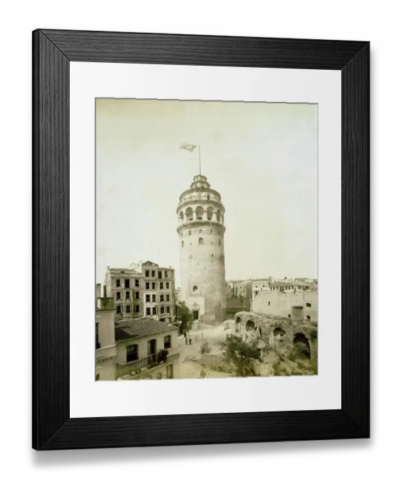 Framed Print : The Galata Tower in Constantinople, now Istanbul, 1889, Turkey, Historic, digitally restored reproduction from a 19th century original Framed Print : The Galata Tower in Constantinople, now Istanbul, 1889, Turkey, Historic, digitally restored reproduction from a 19th century original
