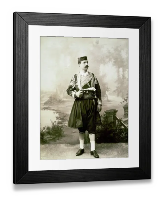 Framed Print : Man from Croatia in festive dress, 1880, Croatia, Historic, digitally restored reproduction from a 19th century original Framed Print : Man from Croatia in festive dress, 1880, Croatia, Historic, digitally restored reproduction from a 19th century original
